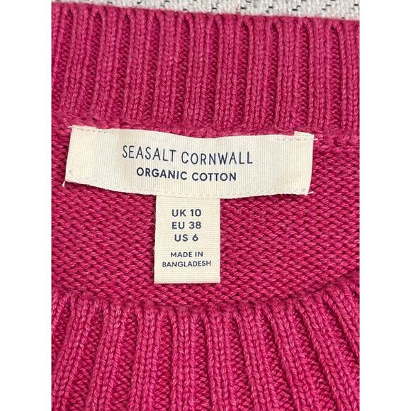 Seasalt Cornwall Studio Short Sleeve Organic Cotton Crewneck Sweater, size 6 - Picture 4 of 11